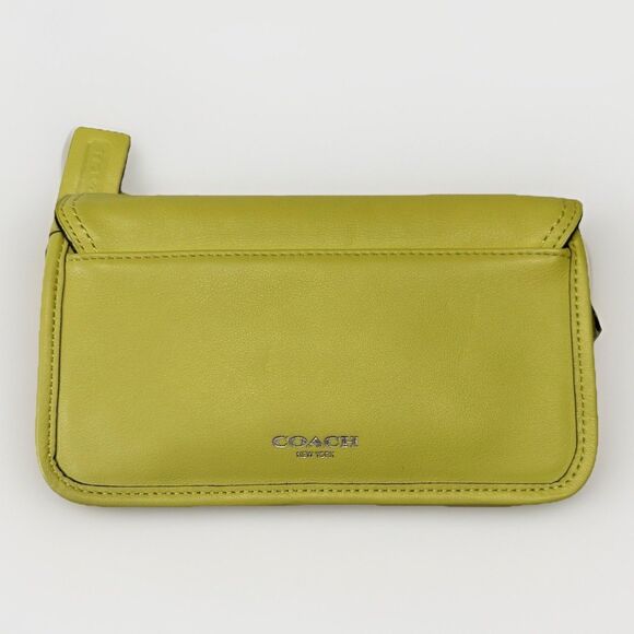 Coach Legacy Leather Yellow Pink Penny Crossbody Purse 19914 Tassel Dinky - Picture 6 of 10